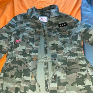 Justice Army Print Jacket